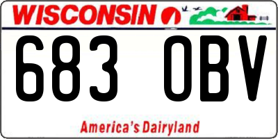 WI license plate 683OBV