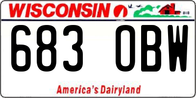 WI license plate 683OBW