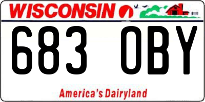 WI license plate 683OBY