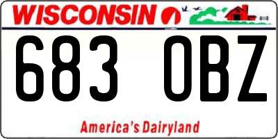 WI license plate 683OBZ
