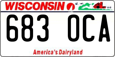 WI license plate 683OCA
