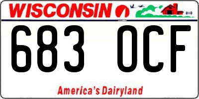 WI license plate 683OCF