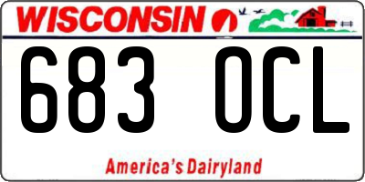 WI license plate 683OCL