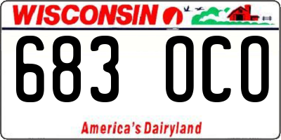 WI license plate 683OCO