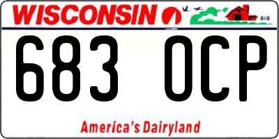 WI license plate 683OCP