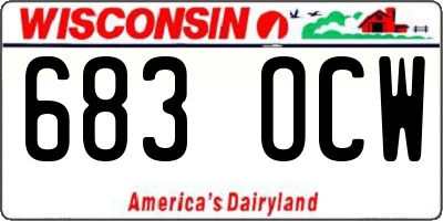 WI license plate 683OCW
