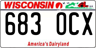 WI license plate 683OCX