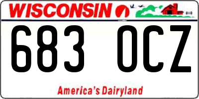 WI license plate 683OCZ