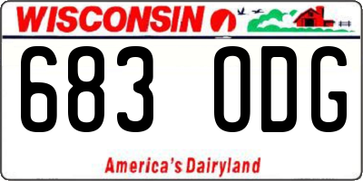 WI license plate 683ODG
