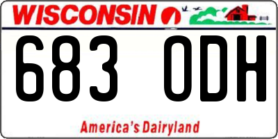 WI license plate 683ODH