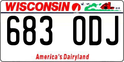 WI license plate 683ODJ