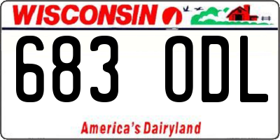 WI license plate 683ODL