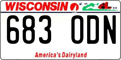 WI license plate 683ODN