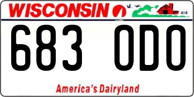WI license plate 683ODO