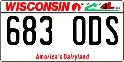 WI license plate 683ODS