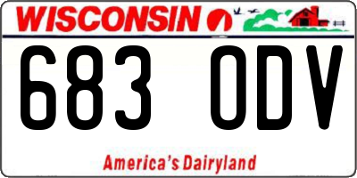 WI license plate 683ODV