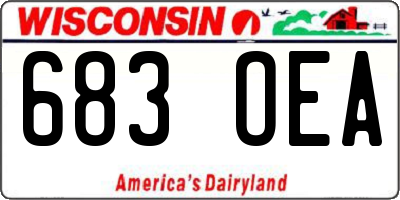 WI license plate 683OEA