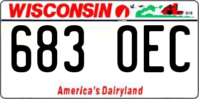 WI license plate 683OEC