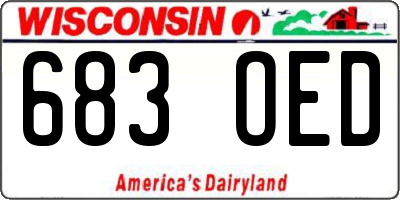 WI license plate 683OED