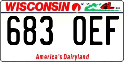 WI license plate 683OEF