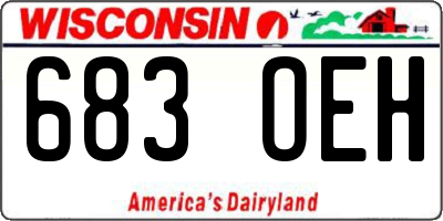 WI license plate 683OEH