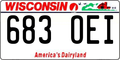 WI license plate 683OEI