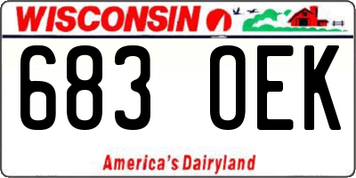WI license plate 683OEK