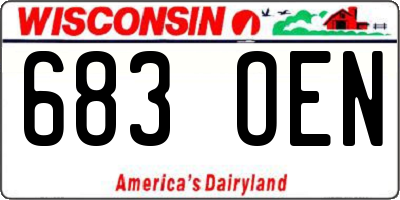 WI license plate 683OEN