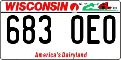 WI license plate 683OEO