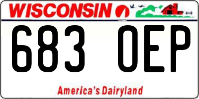 WI license plate 683OEP