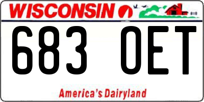 WI license plate 683OET