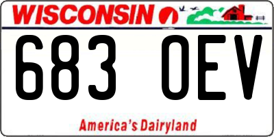 WI license plate 683OEV