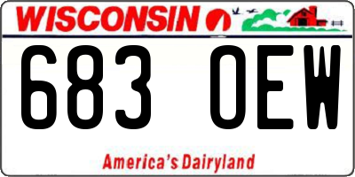 WI license plate 683OEW