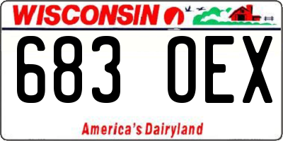 WI license plate 683OEX