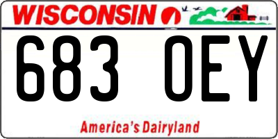 WI license plate 683OEY