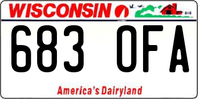 WI license plate 683OFA