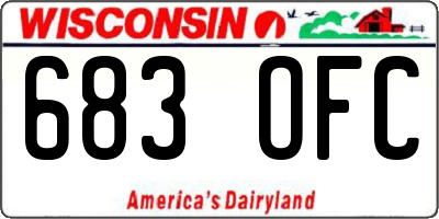 WI license plate 683OFC