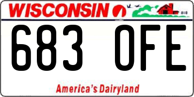 WI license plate 683OFE