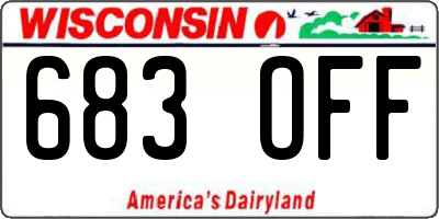 WI license plate 683OFF