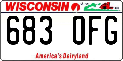 WI license plate 683OFG