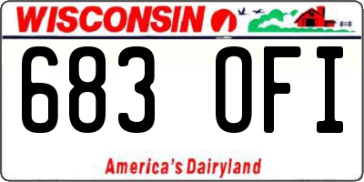 WI license plate 683OFI