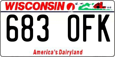 WI license plate 683OFK
