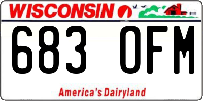 WI license plate 683OFM