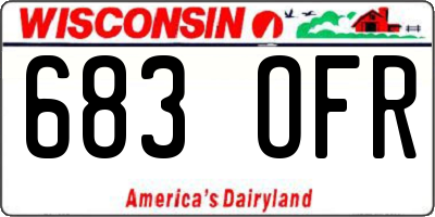WI license plate 683OFR