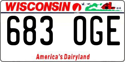WI license plate 683OGE