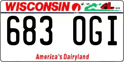 WI license plate 683OGI