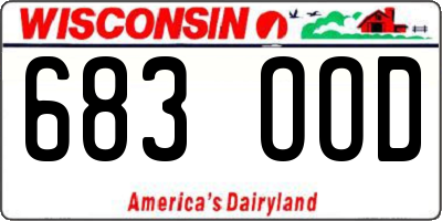 WI license plate 683OOD