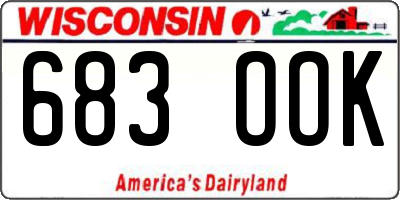 WI license plate 683OOK