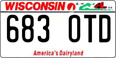 WI license plate 683OTD