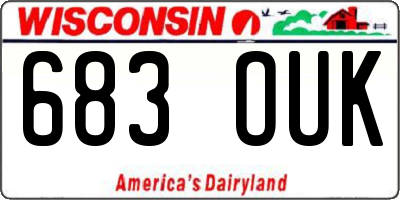 WI license plate 683OUK
